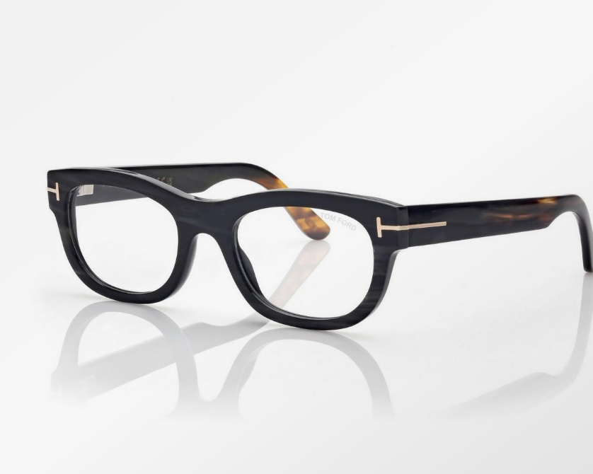 Tom Ford Rectangular Horn Eyeglasses