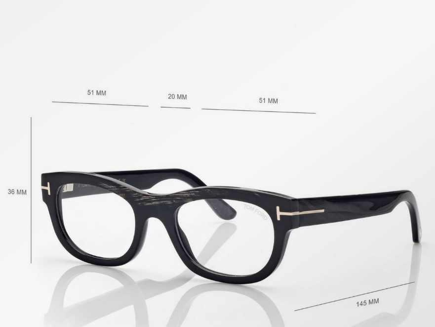 Tom Ford Rectangular Horn Eyeglasses
