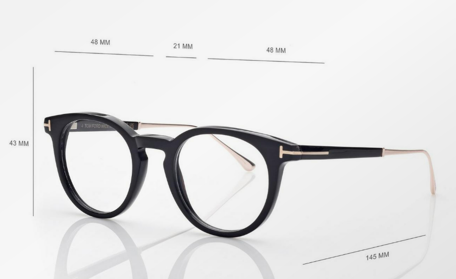 Tom Ford Round Horn & Titanium Eyeglasses