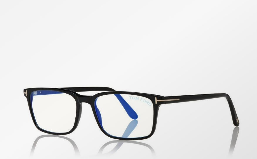 Tom Ford Blue Block Rectangular Eyeglasses