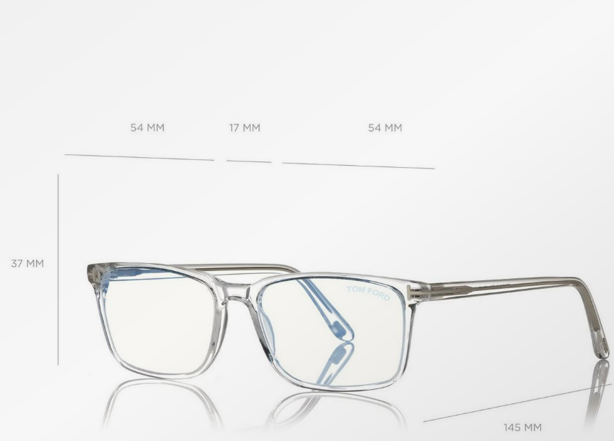 Tom Ford Blue Block Rectangular Eyeglasses