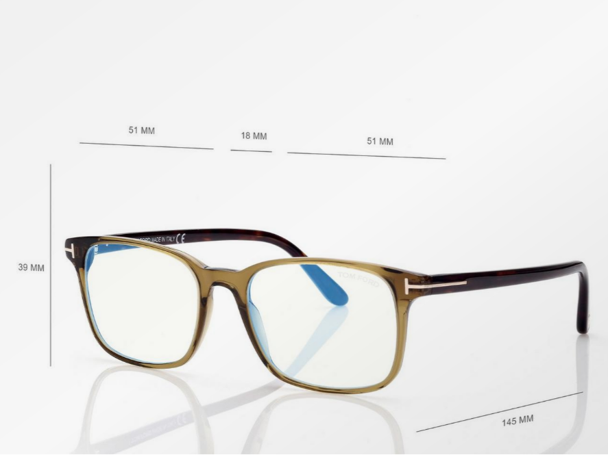 Tom Ford Blue Block Square Eyeglasses