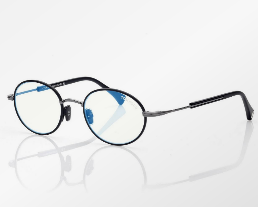 Tom Ford Blue Block Round Eyeglasses