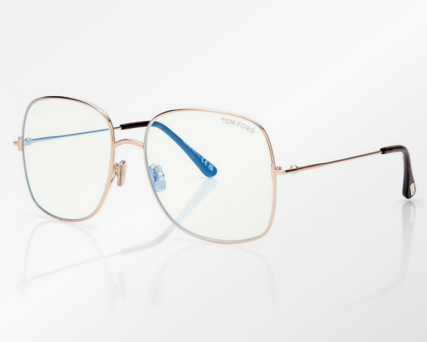 Tom Ford Blue Block Square Eyeglasses