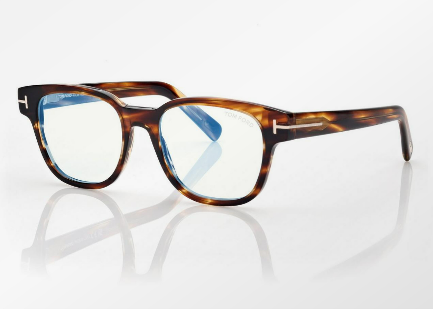 Tom Ford Blue Block Square Eyeglasses