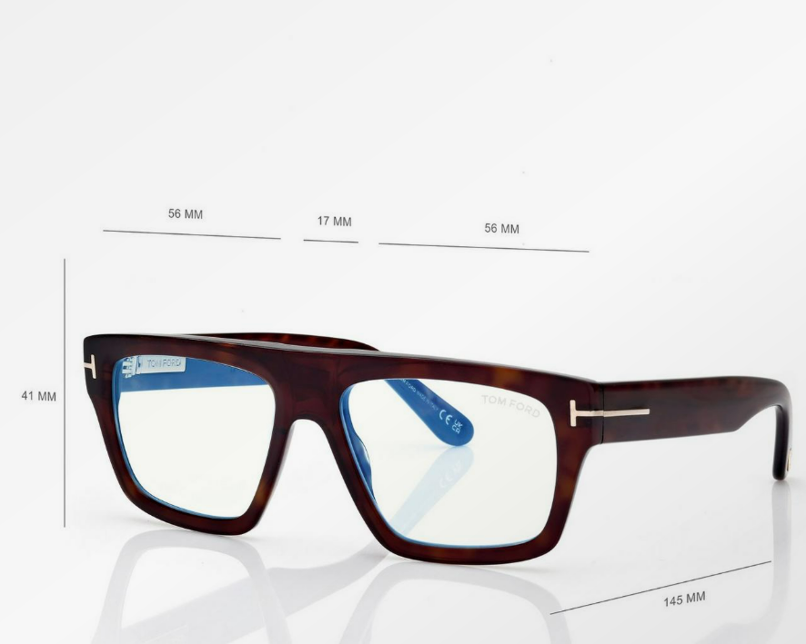 Tom Ford Blue Block Rectangular Eyeglasses