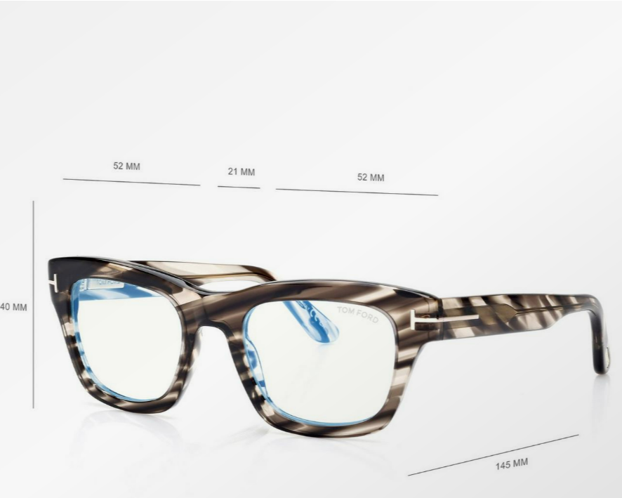 Tom Ford Blue Block Rectangular Eyeglasses