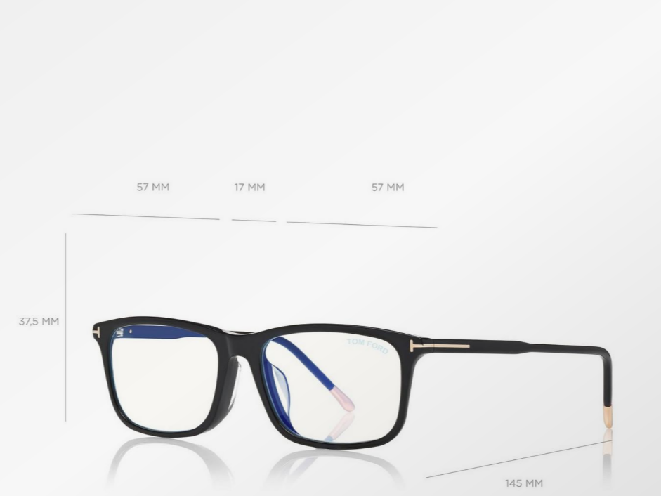 Tom Ford Blue Block Square Eyeglasses