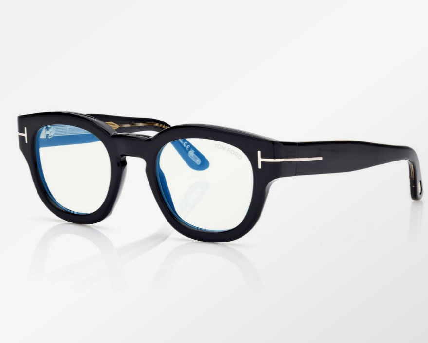 Tom Ford Icon Blue Block Round Eyeglasses