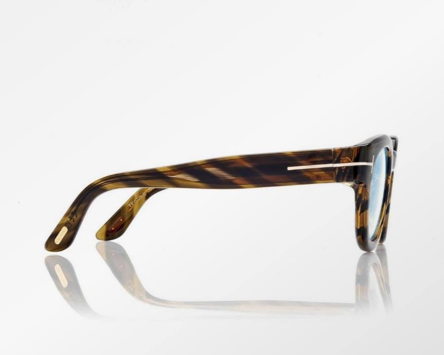 Tom Ford Icon Blue Block Round Eyeglasses