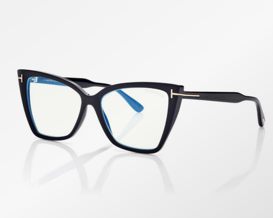 Tom Ford Blue Block Square Cat Eye Eyeglasses