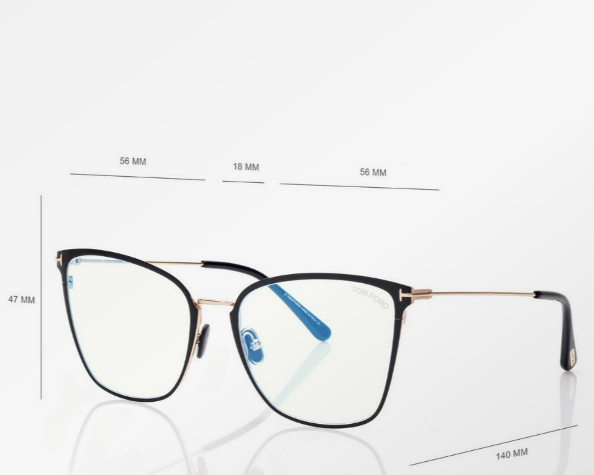 Tom Ford Blue Block Soft Butterfly Eyeglasses