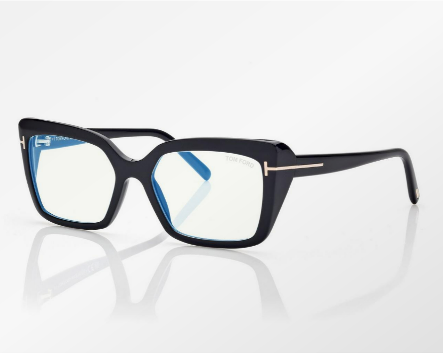 Tom Ford Blue Block Rectangular Eyeglasses
