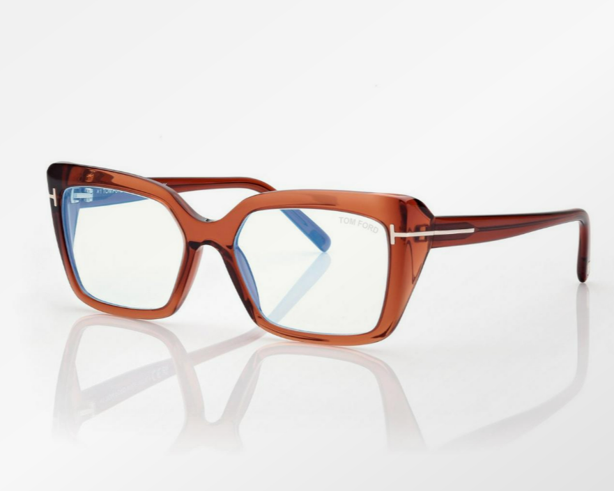Tom Ford Blue Block Rectangular Eyeglasses