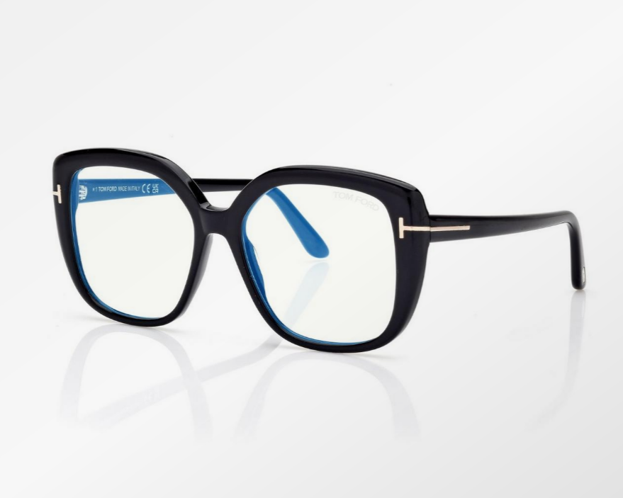Tom Ford Blue Block Square Eyeglasses