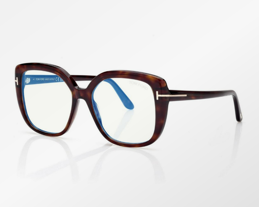 Tom Ford Blue Block Square Eyeglasses