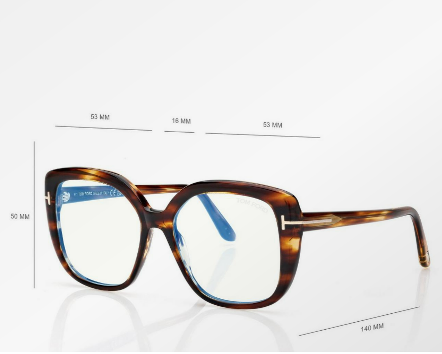 Tom Ford Blue Block Square Eyeglasses