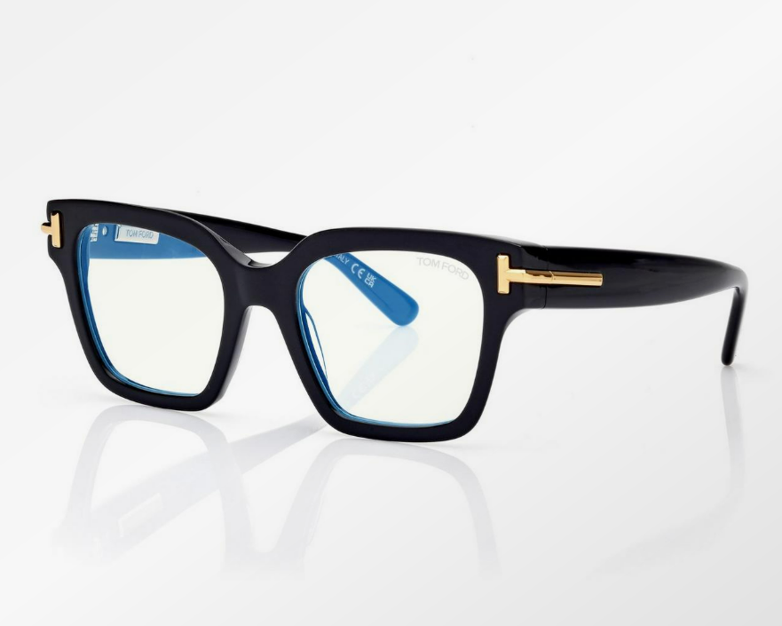 Tom Ford Icon Blue Block Square Eyeglasses