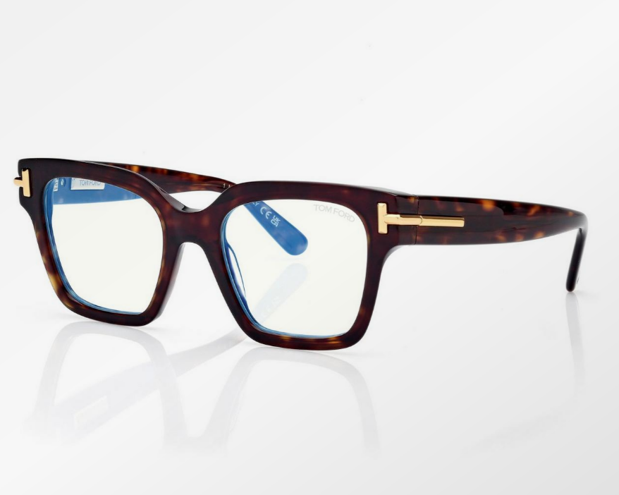 Tom Ford Icon Blue Block Square Eyeglasses