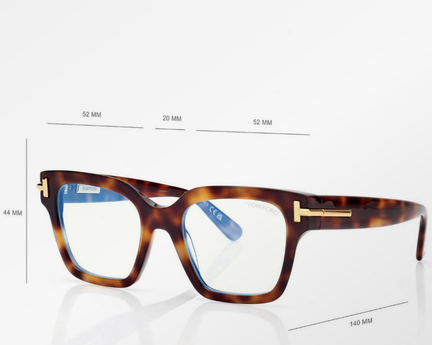 Tom Ford Icon Blue Block Square Eyeglasses