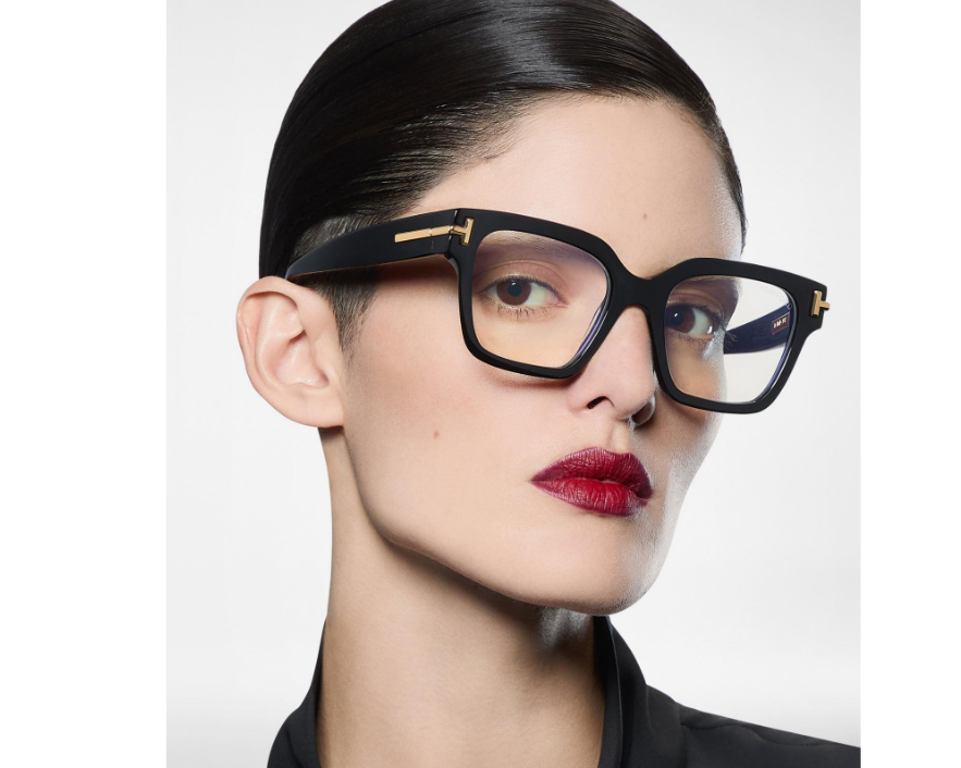 Tom Ford Icon Blue Block Square Eyeglasses