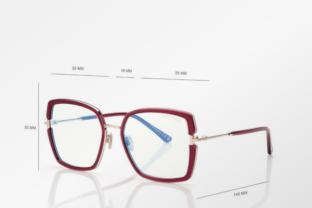 Tom Ford Blue Block Square Eyeglasses
