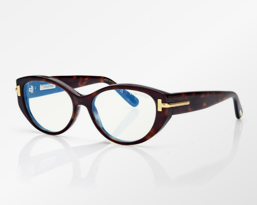 Tom Ford Icon Blue Block Oval Eyeglasses
