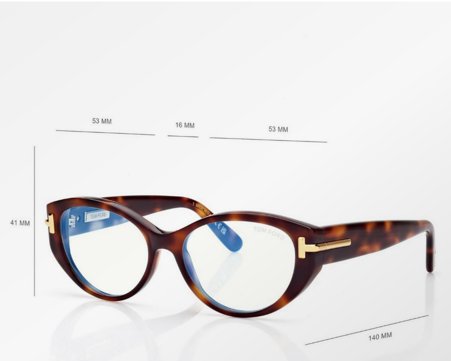 Tom Ford Icon Blue Block Oval Eyeglasses