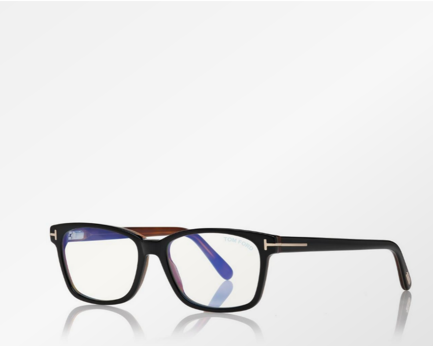 Tom Ford Blue Block Classical Rectangular Eyeglasses