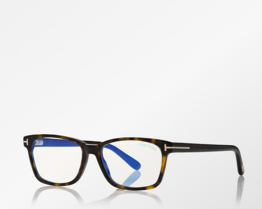 Tom Ford Blue Block Classical Rectangular Eyeglasses