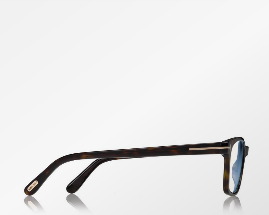 Tom Ford Blue Block Classical Rectangular Eyeglasses