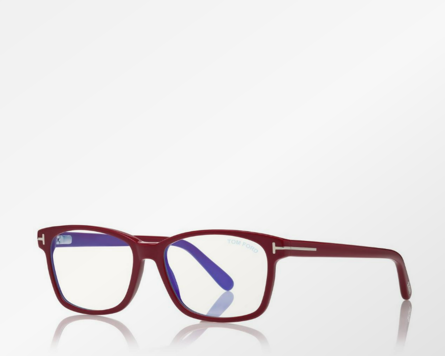 Tom Ford Blue Block Classical Rectangular Eyeglasses