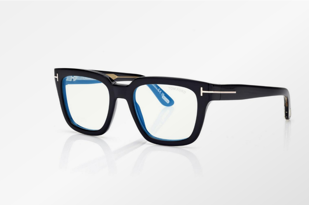 Tom Ford Icon Blue Block Square Eyeglasses