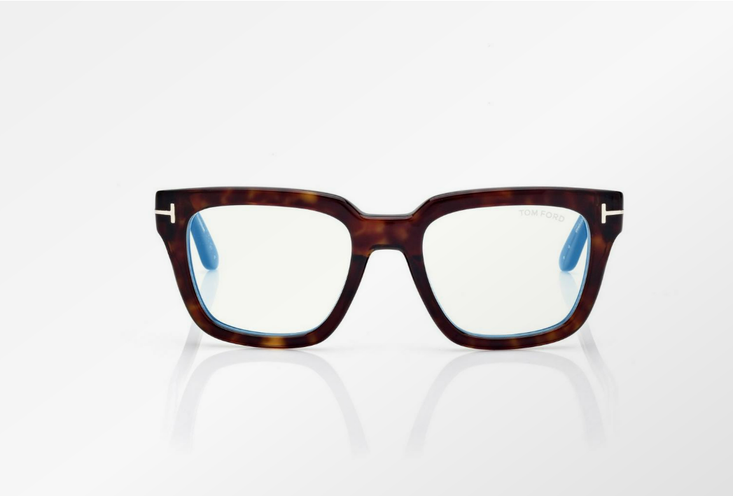 Tom Ford Icon Blue Block Square Eyeglasses