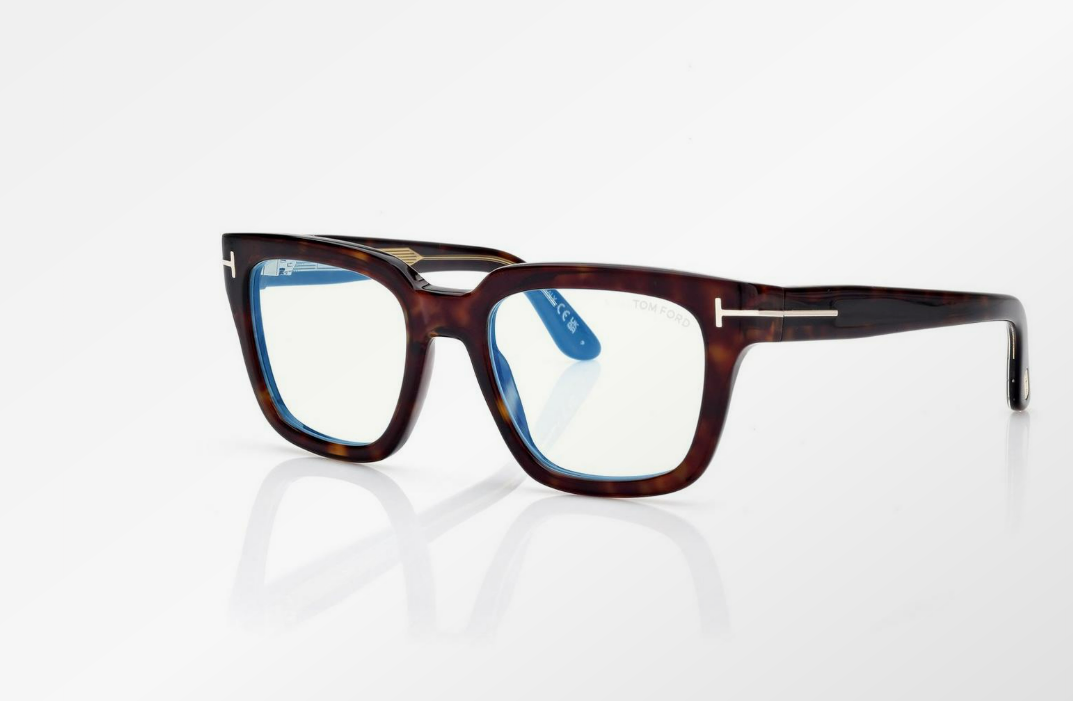 Tom Ford Icon Blue Block Square Eyeglasses