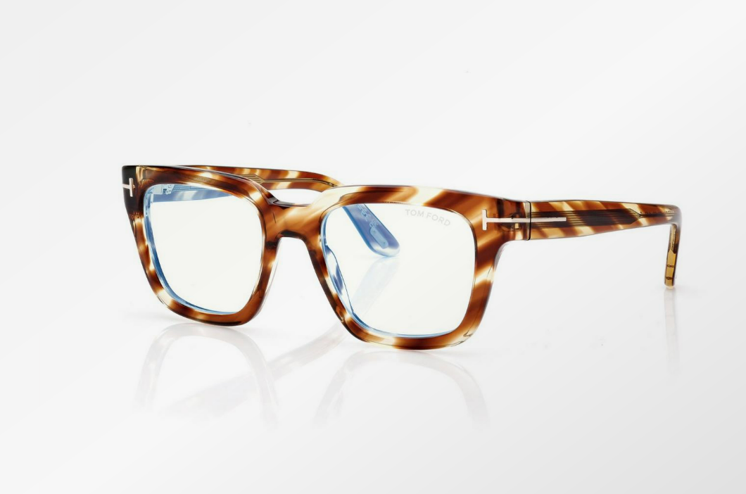Tom Ford Icon Blue Block Square Eyeglasses