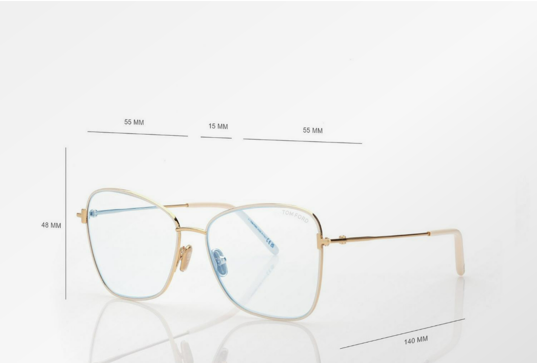 Tom Ford Blue Block Butterfly Eyeglasses