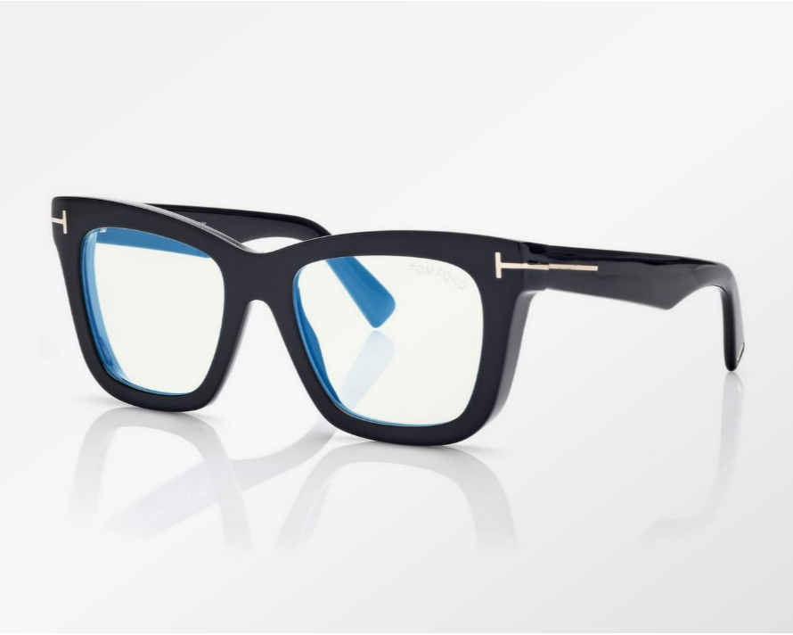 Tom Ford Blue Block Square Eyeglasses
