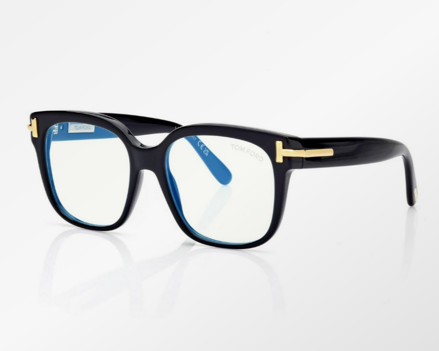Tom Ford Icon Blue Block Square Eyeglasses