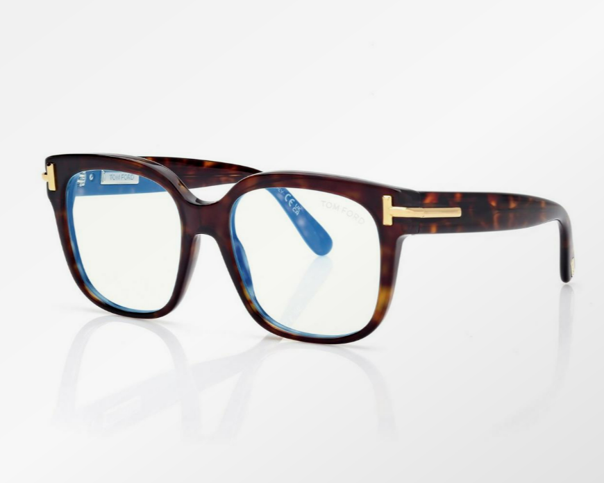 Tom Ford Icon Blue Block Square Eyeglasses