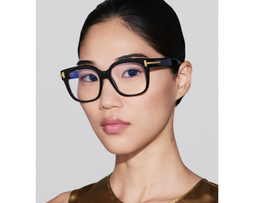Tom Ford Icon Blue Block Square Eyeglasses