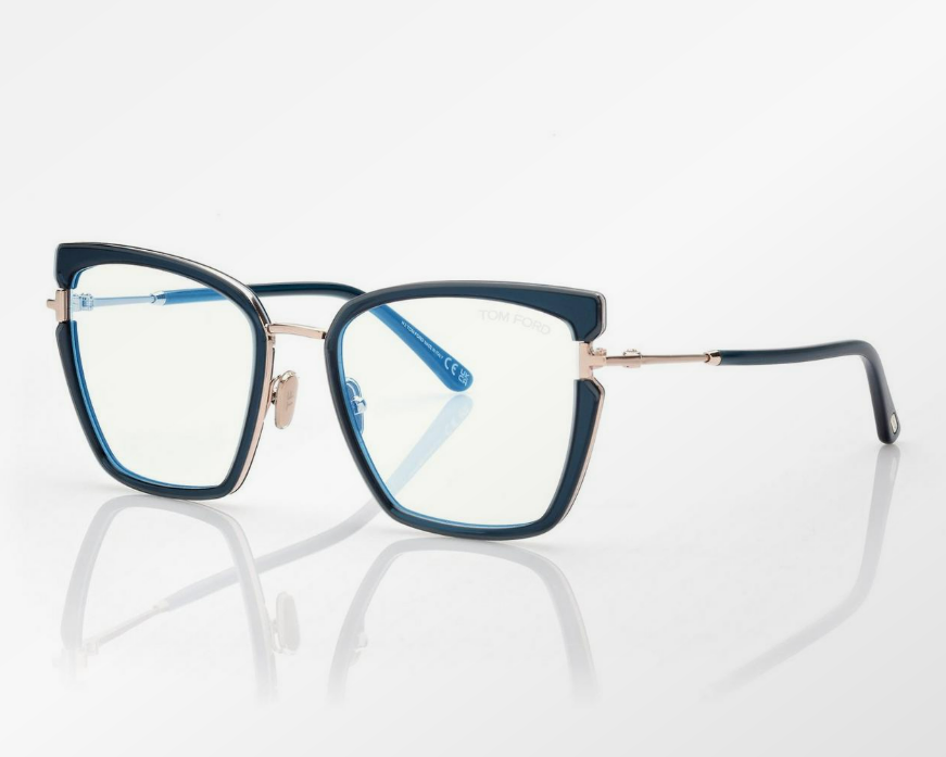 Tom Ford Blue Block Butterfly Eyeglasses