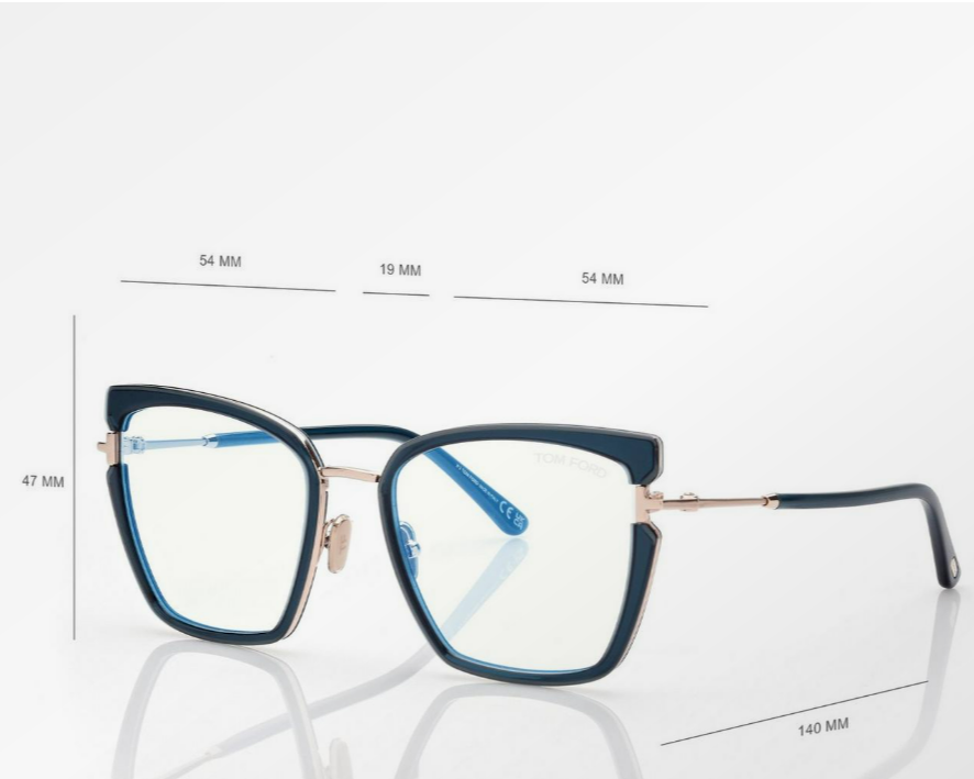 Tom Ford Blue Block Butterfly Eyeglasses