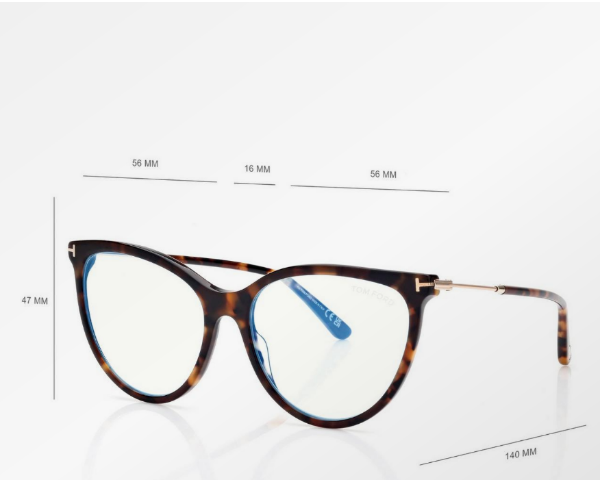 Tom Ford Blue Block Cat Eye Eyeglasses