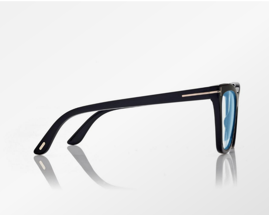 Tom Ford Blue Block Cat Eye Eyeglasses with Clip On Sunglasses