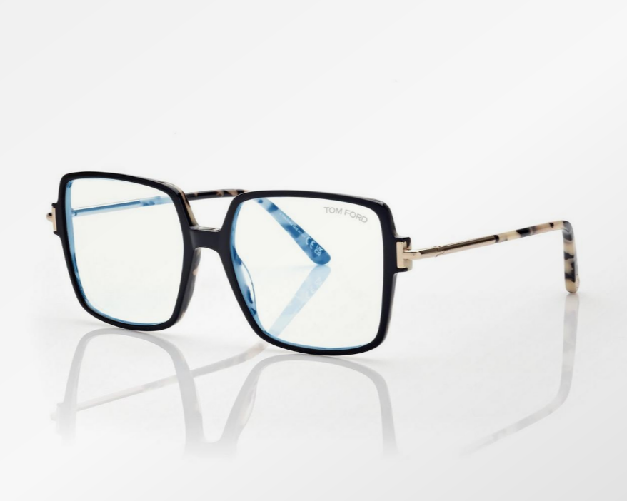 Tom Ford Blue Block Square Eyeglasses