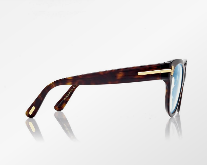 Tom Ford Icon Blue Block Round Eyeglasses