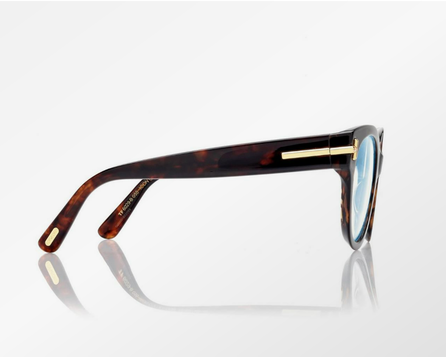 Tom Ford Icon Blue Block Round Eyeglasses