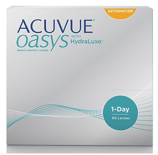 ACUVUE OASYS® 1-Day with HydraLuxe™ for Astigmatism 90pack ($125/Box after Rebate)