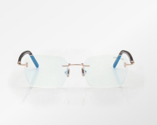 Tom Ford Blue Block Rectangular Eyeglasses